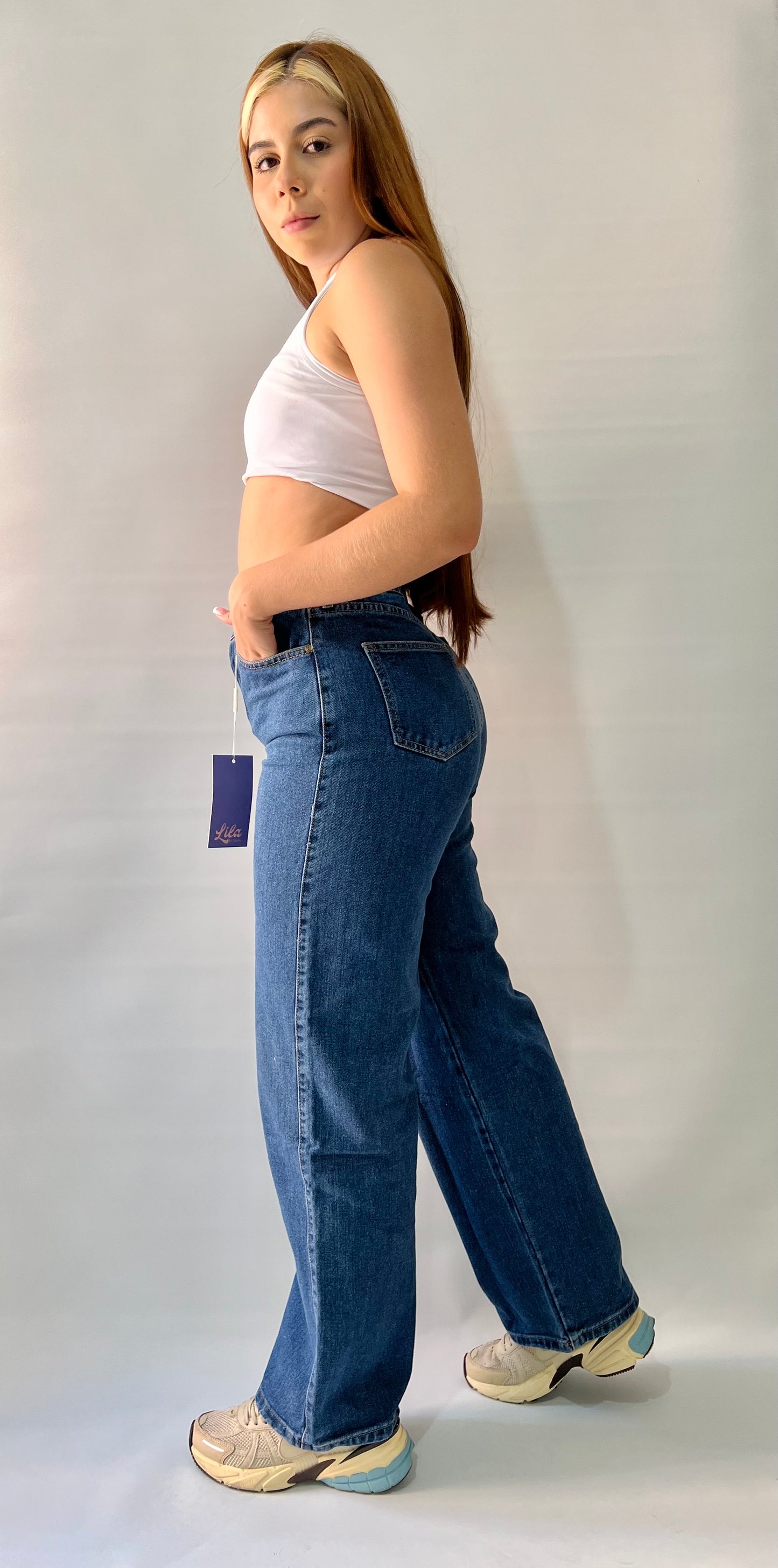 Wide Leg Azul Ref 100476