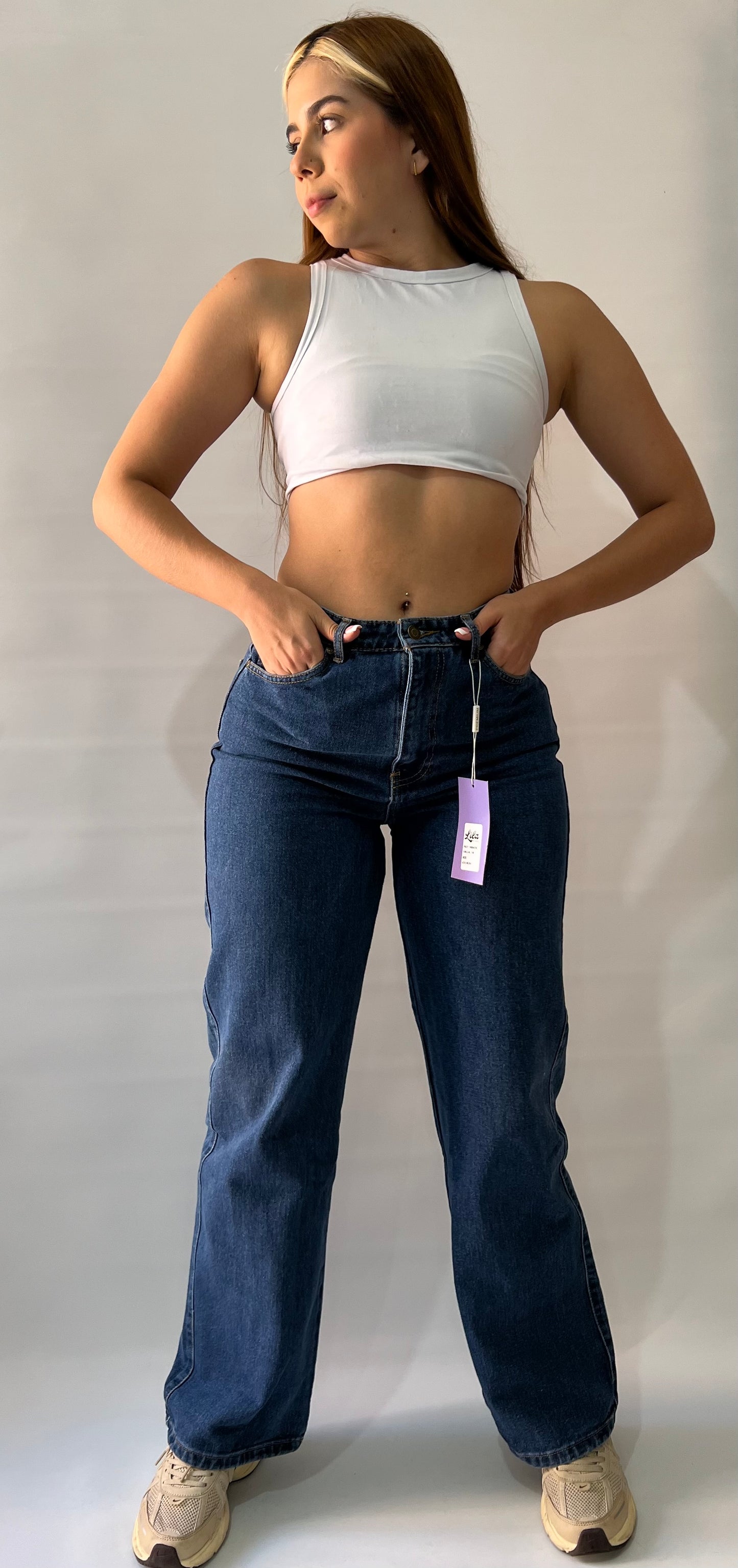 Wide Leg Azul Ref 100476